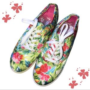 New! Tropical Print Sneakers